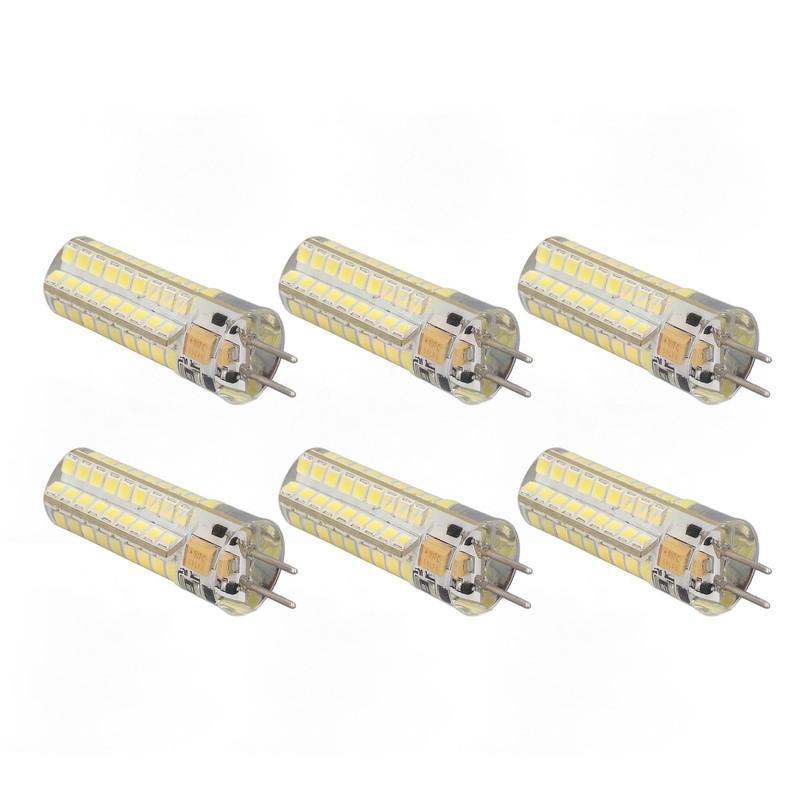 6Pcs GY6.35 LED Bulb 7W AC DC12V 700lm 72 LEDs