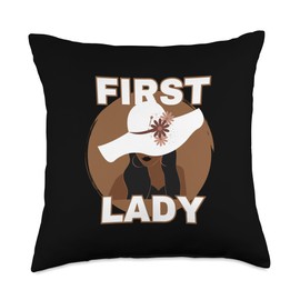 Melanin First Lady Pastor's Wife Gifts Church Hat Pins Throw Pillow