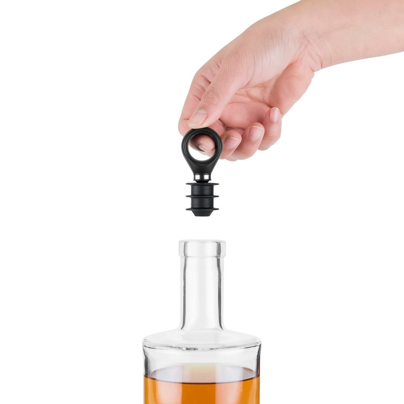 True Locking Bottle Stoppers with Key - Stainless Steel and
