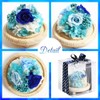 TEATSIGHT Preserved Flower Arrangement in a Glass Pot, Wrapped, 3 Flowers
