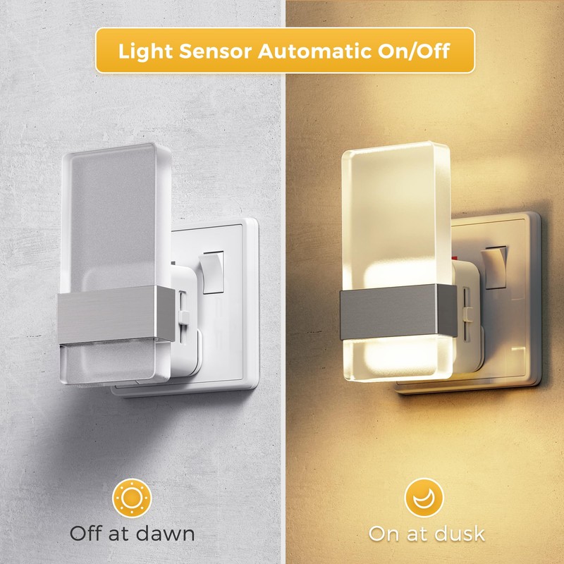 LOHAS-LED Night Light, Plug in Night Light with Dusk-to-Dawn Sensor,