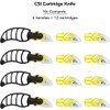 CrewSafe X-Trasafe Cartridge Knife Kit, Four Assembled Knives, 8 Replacement