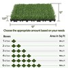 Yaheetech 12" x 12" Artificial Grass, Turf Tiles Interlocking Self-draining