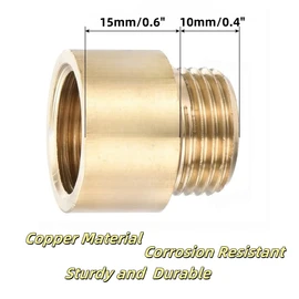 Shower Head Extension Arm, 2 Pack Brass G1/2 Male to G1/2 Female Thread 25mm Length Pipe Fitting Coupler Copper Shower Head Extender with 8M PTFE Pipe Sealant Tape