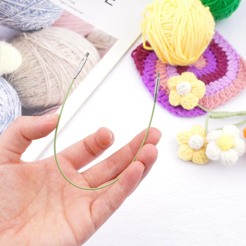 BsHooker Interchangeable Cables for Circular Knitting Needles 47.2 Inch