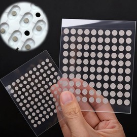 LOHUANIXIX Conductive Tape Patch for Repair, Remote Control, Contact Repair, Set of 2 (Round, 0.2 inch (4 mm) Diameter, 100 Sheets & 0.2 inch (6 mm) Diameter, 110 Buttons Contact Repair, Conductive