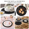 Round Placemats Set of 6, 15 Inch Linen Fabric Table