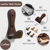 XSGTZMJ 4PCS Coat Hooks Wall, Leather Coat Hook Zinc Alloy