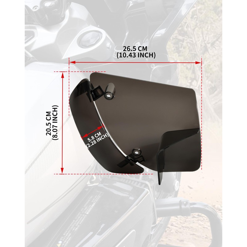 Adjustable Side Wings Wind Air Deflector Fairing for Road Glide