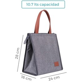 Work Food Bag, 10.7 L, Lightweight, Waterproof and Durable, Lunch Bag for Women, Thermal Food Bag for Beach, Work, Picnic, School and Office. Thermal Lunch Box for Sandwiches