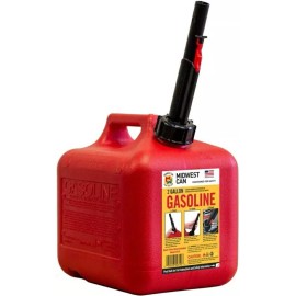 Midwest Can 2310 High Density Polyethylene Red/Black Gas Can with Spout 2 gal.