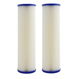 IPW Industries Inc-Pleated Polyester Sediment Water Filter Cartridges Compatible with W50PE, WFPFC3002, SPC-25-1050, FM-50-975 Models –Whole House Replacement Water Filter Cartridge 20 Micron- 2 Pack