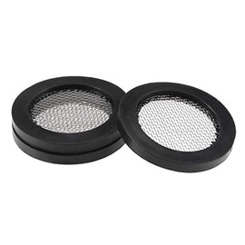 sourcing map Rubber Flat Washers 30mm OD 21mm ID 3mm Thickness with Stainless Steel Filter, for Faucet Pipe Water Hose, Pack of 3
