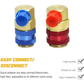 AC 134A Quick Coupler 1/4 Inch SAT Male Flare High Low Freon Mainfold Gauge R134A Adapter Fittings Conversion Kit