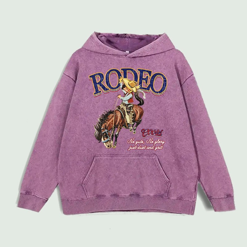 Rodeo Spirit Graphic Hoodie 100% Cotton US Warehouse 6 ColorsColor: