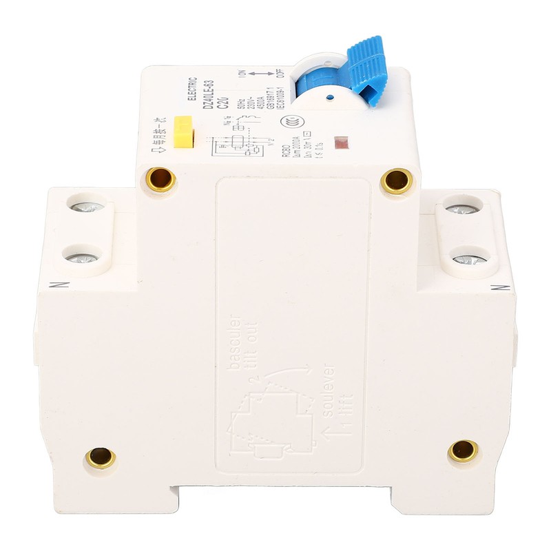 DZ40LE 63 Leakage Circuit Breaker PC Flame Retardant Rail Mounting