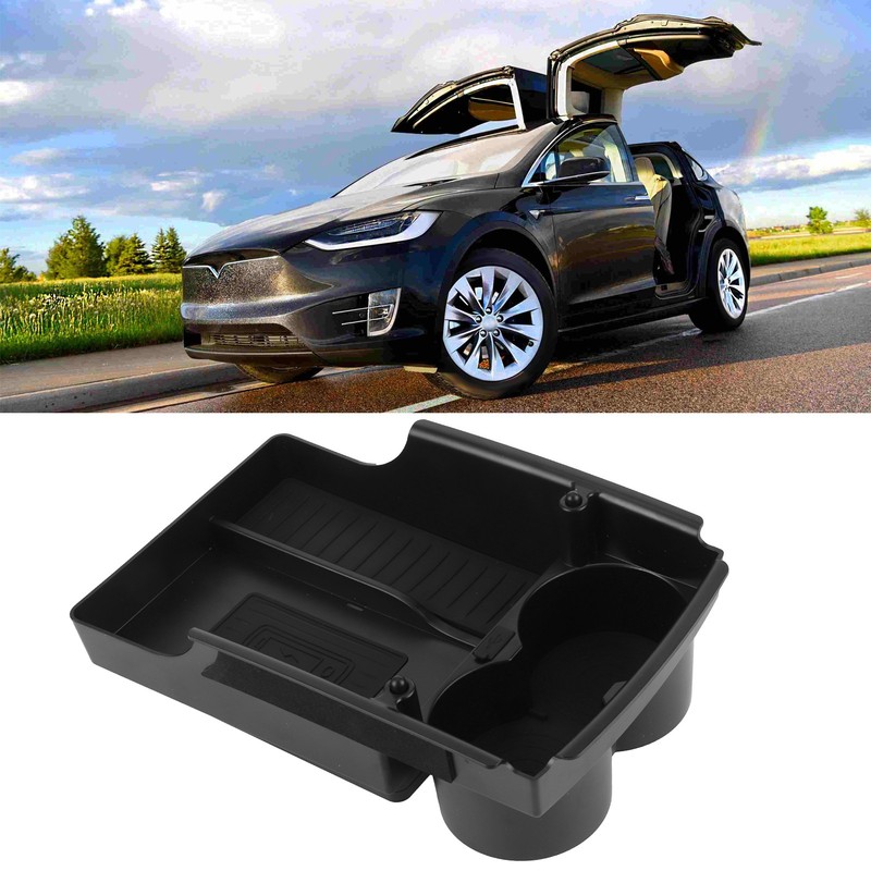 Wireless Phone Charging Pad Organizer Box with Water Cup Holder