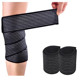 スポーツ サポート バンデージ 簡単脱着 スピードラップ 伸縮 ベルクロ フリー バンド 加圧 ラップ 保護 サポーター Streatch Speed Wrap (150㎝, 2枚入り)