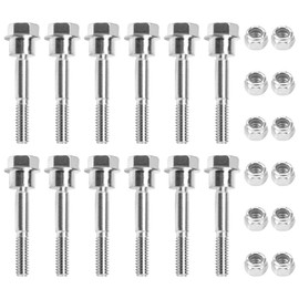 12 Pack 580790401 588077502 Shear Pin Bolts and Nuts Kit, Compatible with Craftsman, Husqvarna, Poulan, Poulan Pro, AYP 2 Stage Snow Blowers, Fits for 192090, 532187494,532192090,532188243, 588077501
