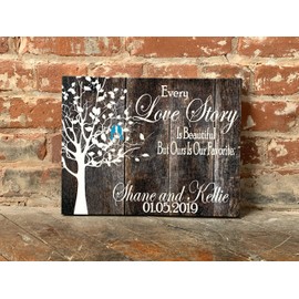 Every Love Story Is Beautiful But Ours Is My Favorite, Christmas or Wedding Gift, Anniversary Gift, Custom Canvas, Bridal Shower