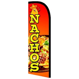 Vista Flags Nachos Premium Windless Polyknit Feather Flag (3 x 11.5 feet)