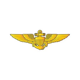 fagraphix Gold Navy Aviator Wings Sticker Decal Self Adhesive Logo Naval Pilot Aviation 4.00" Wide