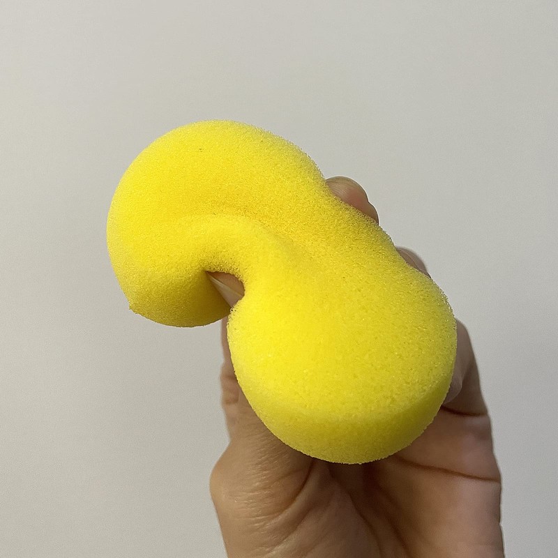4 Pcs Round Painting Sponge WAFJAMF 2.96inch Yellow Craft Sponges