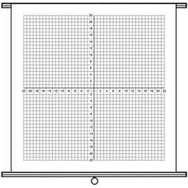 Geyer Instructional Products 250515 Coordinate Graph Chart, Pull Down, Write-On/Wipe-Off (Dry-Erase), 1" Grid for Numbered Axis