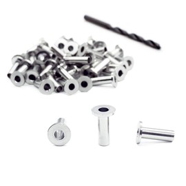 Fayevorite Stainless Steel Protective Sleeves for 1/8" 5/32" or 3/16" Deck Cable Railing, Wood Posts Protector Grommets DIY Balustrade T316 Marine Grade (50)