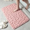 Microfiber Bath Mat for Bathroom – Water-Absorbing Cobblestone Embossed Design