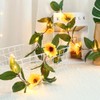 2M 30LED Plastic Simulation Sunflower Green Leaf Light String Home