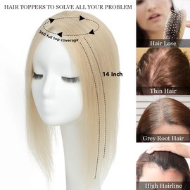 Aimeolyn Extensiones de cabello para mujeres, extensiones de cabello humano real sin flequillo, piezas de cabello de 14 pulgadas para cabello fino, pelucas con base de encaje mejorada, cabello Remy