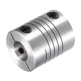 sourcing map Motor Shaft 8 mm to 12 mm Spiral Beam Coupler Coupling 25 mm Diameter 30 mm Length Pack of 2