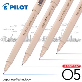 Pilot Hi-Techpoint 05 Super Value Pen - Pack of 3, Blue