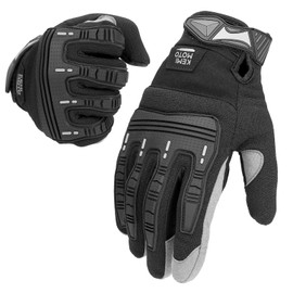KEMIMOTO Tactical Gloves for Men，Motorcycle Gloves with Rubber Guard Touchscreen Work Gloves for Cycling Sports Outdoor Work Climbing Hiking Camping L