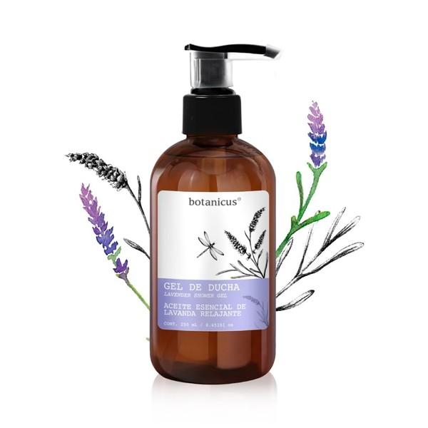 Gel de ducha de Lavanda 250 ml BOTANICUS Relajante Antiestrés