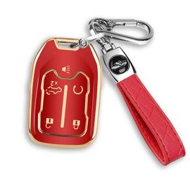 MILD EAST For GMC Key fob Cover for 2023-2019 Chevy Silverado GMC Sierra 1500 2500HD 3500HD 5 buttons TPU Key Fob Case Shell