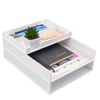 Wisebom 3-Tier Letter Tray Organiser Stackable, Plastic A4 Paper Trays,