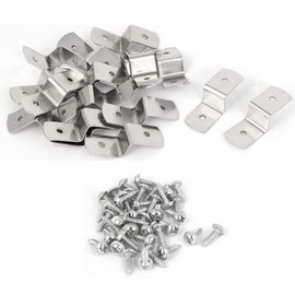 TA-VIGOR Metal Z Shape Photo Picture Frame Braces Brackets with Screws 40mm x 13mm x 11mm - Set of 20