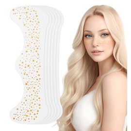 Gold Freckles, 6 Pcs Glitter Freckles Face Tattoo, Speckle Freckle for Women Girls (Gold)
