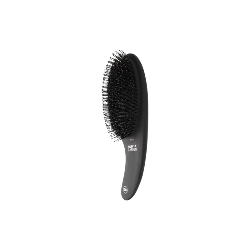 Expert Care Curve Boar&Nylon Bristles Matt Black