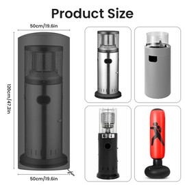 AOOWU Weather Cover for Patio Heater, Patio Heater Cover, Cover for Patio Stove, Waterproof, Windproof, UV-Resistant, Patio Heater Cover, Tear-Resistant, 120 x 50 x 50 cm