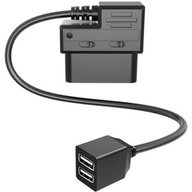 OBD Constant Power Cable,OBD II Power Adapter with Two USB Ports for Dashcam,24/7 Power Supply Mode/Low Voltage Protection,Vehicle OBD 5V 3A Port Charger Cable Compatible with Gar‘min Dash Cam
