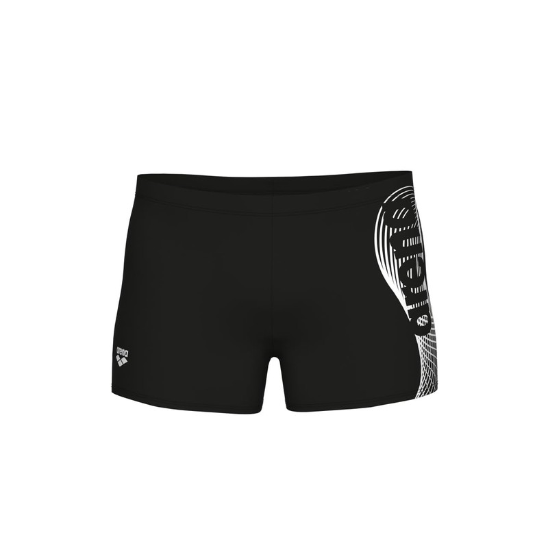 Arena Men's Wake Swim Short Trunks, Black-White, 34