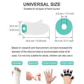 Hand Cast Cover Waterproof Cast Cover for Shower Reusable Cast and Bandage Protector for Hand Injuries Wrist Cast Sleeve Bag for Showering After Surgery-Waterproof protection for Fingers Palms Wrists