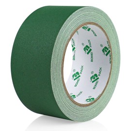 BOMEI PACK Cinta Gaffer, 1.88 Pulgadas x 50 Yardas Por Rollo, Impermeable, Sin Residuos, Fácil de Rasgar, Cinta de Tela Gaffer para Fotografía, Fondos de Rodaje, Producción (Verde)