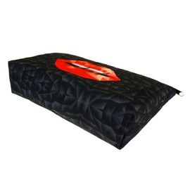 Elegance Mens Ladies Toiletry Bag Cosmetic Bag Make-up Case for Travel Vanity case Pouch Printed Top Zipped Black and red Triangles Lips [080]