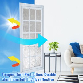 YoleShy Double Reflective Insulation 48 in X 10 FT RV Window Insulation for Summer Heat Reflective Window Film for Roof, Car, Garage Doors