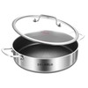 DELARLO Tri-Ply Stainless Steel 10 Inch Deep Frying Pan 3QT