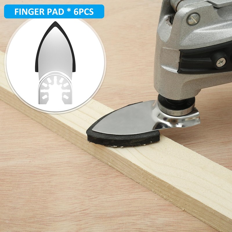 129Pcs Oscillating Multitool Sanding Pad Kit, Universal Finger Sanding Pads